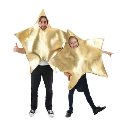 ILOVEFANCYDRESS CHILD ADULT GOLD STAR COSTUME NATIVITY CHRISTMAS XMAS FANCY DRESS SCHOOL TABARD