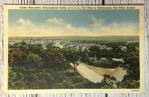 Ogden Monument Geographisches Zentrum der USA Fort Riley Kansas Postkarte - Bild 1 von 2