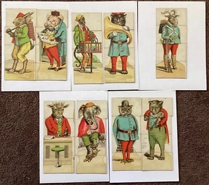 Victorian Anthropomorphic Animals Doing Human Jobs Set of 9 Puzzles - Picture 1 of 16