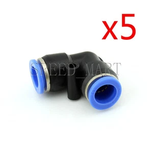 5 piezas Conector de aire neumático tipo L PV12 2 vías 2 vías manguera de tubo de 12 mm - Imagen 1 de 2