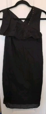 Vestido sin mangas Lauren Moffatt. Talla 0. 100% algodón con forro de seda. Negro. B43 Foto 1 de 3