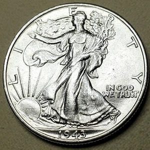 1943 Walking Liberty Half Dollar ☆ERRORS☆ DDO/DDR! AU/BU! Silver & Choice 💯💥👌 - Picture 1 of 24