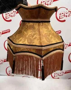 Downton Abbey Paisley Gold Lampshades Ceiling Lights Floor & Table Lamp shades. - Picture 1 of 9