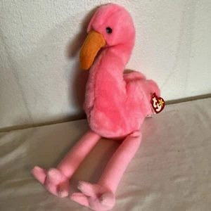 Vintage Ty Beanie Buddies Pinkie Flamingo, 17” Plush Stuffed Animal 1998 CLEAN! - Picture 1 of 13