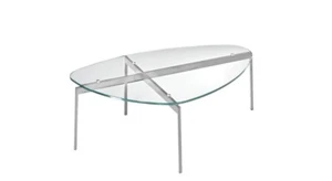 2310A30 NEL Couchtisch Glas klar/Füße Chrom hochglanz von Bacher - Bild 1 von 5