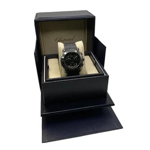 Montre à quartz Chopard Happy Sport Chrono PVD cadran diamant noir 288499-3007 - Photo 1 sur 9