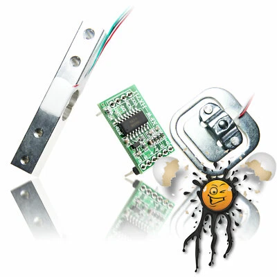 Wiege Scale Druck Pressure Gewicht Weight Sensor Set 1kg - 200kg + HX711 ADC  - Bild 1 von 4