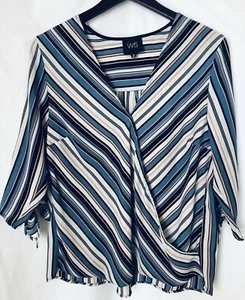 Top para mujer W5 talla M, talla M, manga 3/4, cuello en V, despojado - Imagen 1 de 5