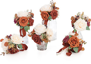 Lings moment Wedding Flowers Mini Bridesmaid Bouquets Set of 6 Pre-Made Small F