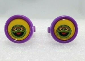 Vintage Sesamstraße "OSCAR THE GROUCH" Kunststoff Ring Muppets Promo CTW - selten - Bild 1 von 3
