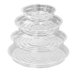 20 Pack Plant Saucer Clear Plastic Drip Trays Plate Dish 6"/8"/10"/12" Plant Pot - Picture 1 of 16