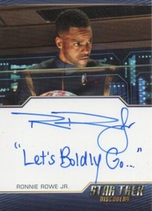 Star Trek Discovery Season 3: Ronnie Rowe Jr 'Let's Boldly Go...' Autograph Card