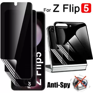 Privacy Screen Protector Samsung Galaxy Z Flip 6 Z Flip 5 Premium Anti-Spy Film - Picture 1 of 3