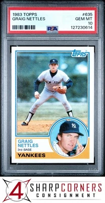 1983 TOPPS #635 GRAIG NETTLES YANKEES PSA 10 - Image 1 of 3