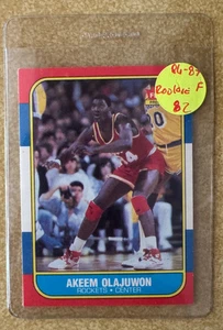 1986 Fleer Akeem Olajuwon #82 Rookie Card ~ CHECK PICTURES - Picture 1 of 5