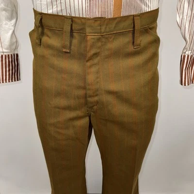 Pantalones Hondo De Colección Años 60 70 Para Hombres Pierna Acampanada Disco MCM mod Hippy Nik Rayas EE. UU. 36 28 Foto 1 de 4