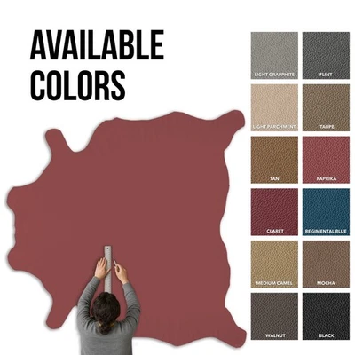 PIMENTÓN CUERO ROJO PIEL GENUINA PREMIUM PIEL DE VACA TAPICERÍA ASIENTO DE COCHE CUERO DE VACA Foto 1 de 2