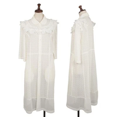 Vestido Camisa Transparente Tricot COMME des GARCONS Volantes Cuello Redondo Talla M (K-139950) Foto 1 de 4