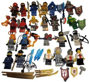 LEGO Minifigure Ninjago Lot Golden Ninja Jay Cole Lloyd Weapons Shields Set Bulk - Picture 1 of 9
