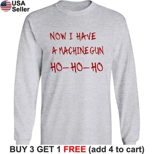 Now I Have a Machine Gun Ho Langarmshirt Die Hard Weihnachten Xmas BDH01 - Bild 1 von 12