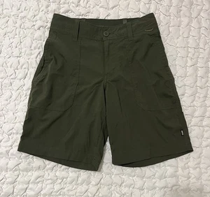 REI CO-OP pantaloncino donna taglia 0 VERDE ESERCITO 202519 bermuda elasticizzato tasche logo - Foto 1 di 11