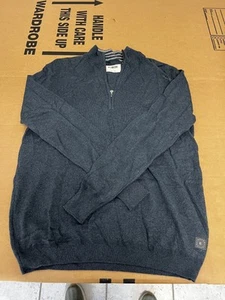 NWT MEN'S LINKSOUL 1/4 ZIP SWEATER, SIZE: M, COLOR: NAVY/GRAY (M30) - Picture 1 of 3
