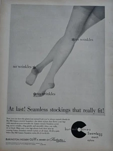 1956 Womens Bur-mil Cameo Burlington Hosiery Stockings Legs Vintage Ad - Picture 1 of 1