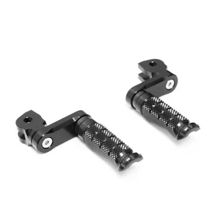 Black R-FIGHT 1.5" Extended Front Foot Pegs For BMW R 1200 RS 15 16 17 18 - Picture 1 of 7