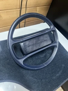 PORSCHE 911/928 S LEATHER 4 SPOKE STEERING wheel blue fits 911 g body guarantee - Picture 1 of 10