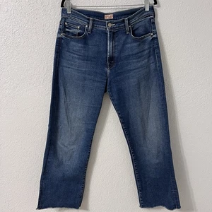 MOTHER The Rambler Mid Rise Ankle Jeans What’s Your Sign Wide Leg Blue Size 31 - Picture 1 of 15