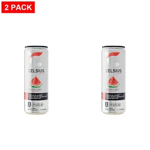 Celsius Watermelon Sparkling Drink, 12 fl oz - Pack of 2 - Picture 1 of 3