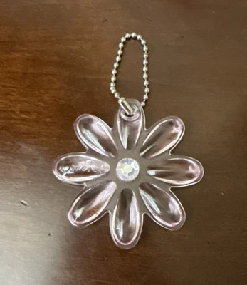 Auténtico Llavero Coach Rosa Transparente Flor Margarita Dije Estrás Foto 1 de 4