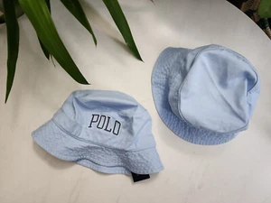 * NWT * Polo Ralph Lauren men's light blue cotton chino bucket hat size S/M L/XL - Picture 1 of 11