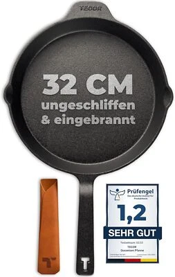 TECOR Gusseisenpfanne 32 cm – ungeschliffen, induktionstauglich & langlebig - Bild 1 von 4