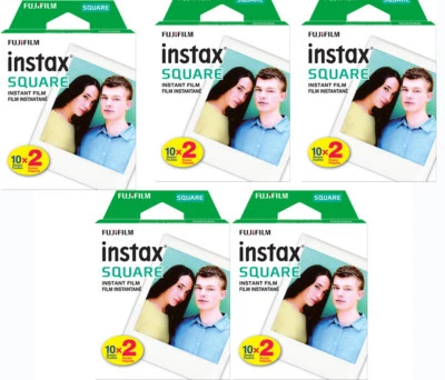 Fujifilm instax SQUARE Instant Film, 5 Twin Packs = 100 Exposures   - Image 1 of 2