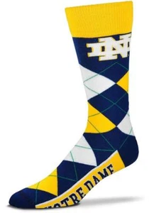 Notre Dame Argyle Unisex Crew Cut Socks - One Size Fits Most - Picture 1 of 1