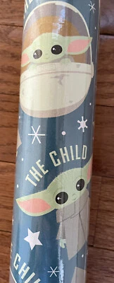 Starwars-The Mandalorian The Child 65 Sq. Ft. Baby Yoda Gift Wrapping Paper NWT - Image 1 of 3