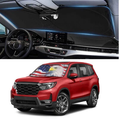 Parabrisas Para Honda HR-V SUV Parasol Águila Bandera de Estados Unidos Patriot Cubierta Plegable Foto 1 de 4