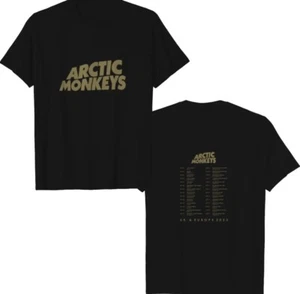 Arctic Monkeys UK & Europe Tour 2023 Gold T-Shirt, 2 sided tshirt - Picture 1 of 1