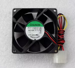 Sunon 80mm x 25mm Server Grade Fan 4 Pin Molex Dual Ball Bearings KD1208PTB1 - Picture 1 of 3