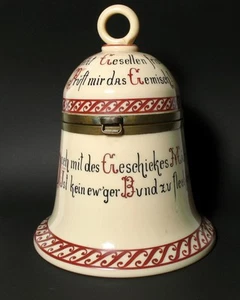 Biedermeier / Historismus Glasglocke als Dose handbemalt - Bild 1 von 12