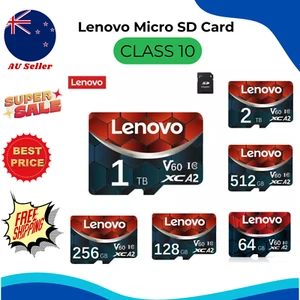 Lenovo 1TB 2TB 128/256/512GB Micro SD Card Class10 V60 TF Memory Card High Speed - Picture 1 of 29