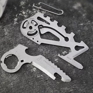 Mini Cuchillo de Bolsillo Multifunción Exterior Autodefensa Herramienta EDC Billetera Tarjeta de Crédito - Imagen 1 de 9