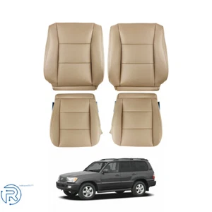 Tan Front Driver & Passenger Seat Covers 4Pcs For 1998-2007 Toyota Land Cruiser - Picture 1 of 10