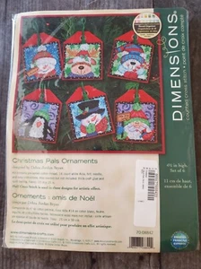 NIP 2009 Dimensions Christmas Pals Ornaments Counted Cross-stitch Kit #70-08842 - Picture 1 of 4