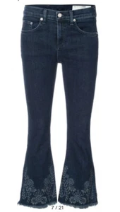 RAG & BONE Crop Flare In Blue Women’s Jeans Size 28 New with Tags - Picture 1 of 9
