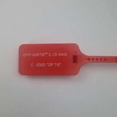 Zip Tie Tag RED 2020 "The Ten" Off White NEW - Photo 1/4