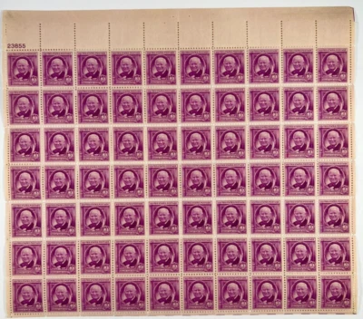 Scott 960 - 1948 William Allen White Full Sheet of 70 US 3¢ Stamps MHN - Image 1 of 2