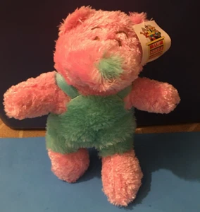 TEDDY BEAR PLUSH Soft Cuddly Pink & Green by Top Shelf Toys 10" PLUSH NWT - Picture 1 of 1