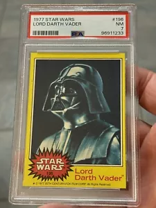 1977 Star Wars Series 3 Lord Darth Vader PSA 7 Card #196 - Picture 1 of 2